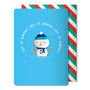 Let It Snow! Snowman Magnet Christmas Card, thumbnail 1 of 2