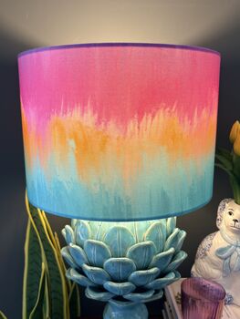 Balinese Tropical Abstract Lampshade, 7 of 9