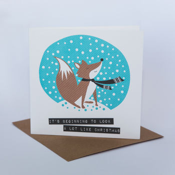 Festive Flurry Fox In The Snow Card, 3 of 3