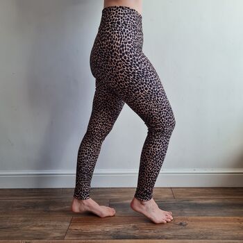 Leopard Print Adult Festival Leggings, 4 of 5