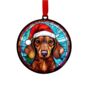 Dachshund Red In Santa Hat Suncatcher Decoration, thumbnail 6 of 6