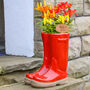 Personalised Large Red Welly Boots Planter, thumbnail 1 of 11