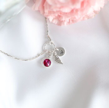 Personalised Angel Wing Charm Bracelet, 2 of 5