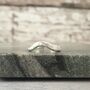 Silver Wave Hammered Adjustable Toe Ring, thumbnail 3 of 5