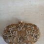 Gold Handcrafted Embroidered Clutch Bag, thumbnail 7 of 8