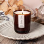 Pink Jasmine Scented Soy Amber Glass Candle, thumbnail 1 of 10