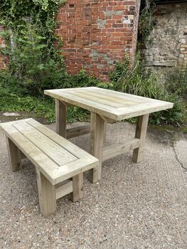 Outdoor Garden Bench With Double Braced Legs, 3 of 9