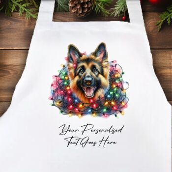 Personalised German Shepherd In Christmas Lights, 4 of 10