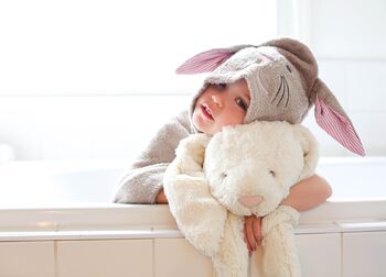 Personalised Bunny Bamboo Soft Hooded Towel, 4 of 10