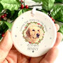 Personalised Pet Photo Christmas Memorial Bauble, thumbnail 3 of 5