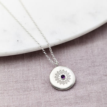Personalised Sterling Silver Birthstone Necklace, 4 of 6