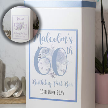 Flowers Birthday Milestone Party Card Post Box, 2 of 5