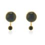 Wdts Double Onyx Wrap Earrings Gold Plating, thumbnail 2 of 3