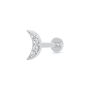 Sparkling Moon Single Flat Back Earring, thumbnail 7 of 8
