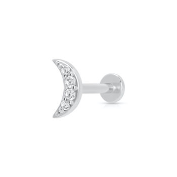 Sparkling Moon Single Flat Back Earring, 7 of 8