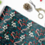 Premium Christmas Wrapping Paper Botanical Candy Cane, thumbnail 4 of 4