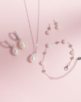 Pearl Hoop Drop Earrings With Removable Pearls In Sterling Silver And Gold, 7 of 12