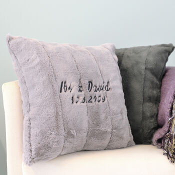 Personalised Luxury Large Super Soft Charcoal Blanket, 5 of 8