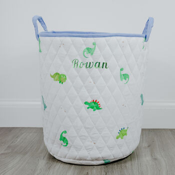 Personalised Dinosaur Quilted Toy Bag, 4 of 4
