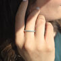 Aquamarine Moissanite Crystal Sterling Silver Ring, thumbnail 5 of 5
