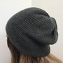 Ladies Knitted Winter Slouch Hat, thumbnail 7 of 10