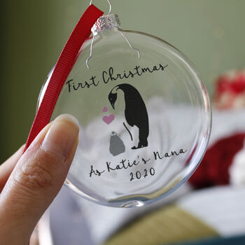 Penguin First Christmas As Grandparents Bauble, 3 of 12