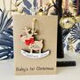 Personalised 1st Christmas Reindeer Card Decoration, thumbnail 1 of 11