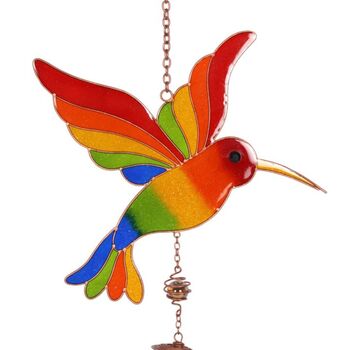 Colourful Hummingbird Garden Wind Chime, 2 of 3