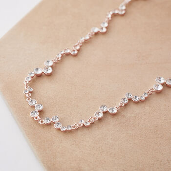 Intricately Beaded Crystal Long Chain Necklace, 3 of 6