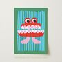 Brush Your Teeth Children’s Bathroom Art Print, thumbnail 2 of 2
