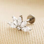 Titanium Crystal Marquise Fan Helix Earring, thumbnail 2 of 5
