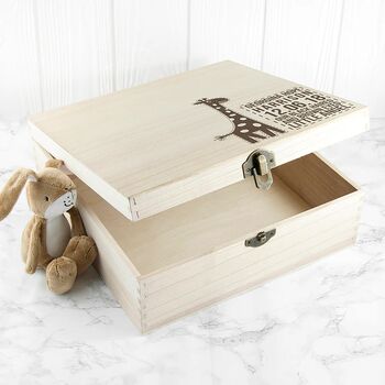 Personalised Baby Giraffe Keepsake Box, 8 of 12