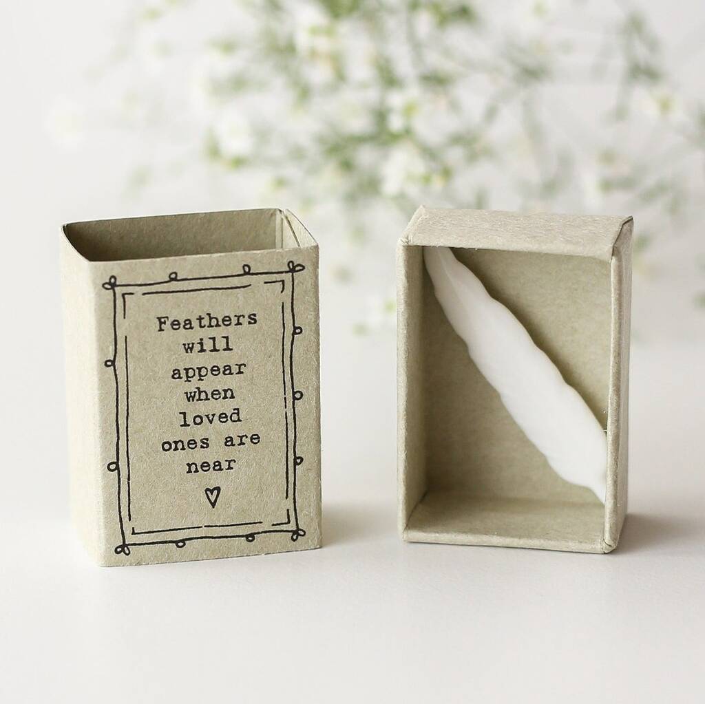 Keepsake Gift For Loss Porcelain Feather Gift, 1 of 3