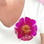 Recycled Plastic Bottle Flower Brooch/Buttonhole Pink, thumbnail 1 of 5