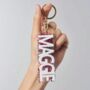 Personalised Acrylic Glitter Key Chains Key Rings Bag Charm, thumbnail 4 of 9