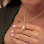 Hand And Pearl Charm Necklace, Sterling Silver Or Gold Plated, thumbnail 6 of 10
