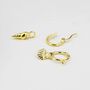 Mismatched Shell Huggie Hoops Earrings In Sterling Silver, thumbnail 7 of 11