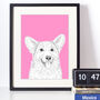 Corgi Dog Portrait Illustration Print, thumbnail 6 of 9