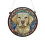 Labrador Yellow Stained Glass Effect Suncatcher, thumbnail 3 of 6