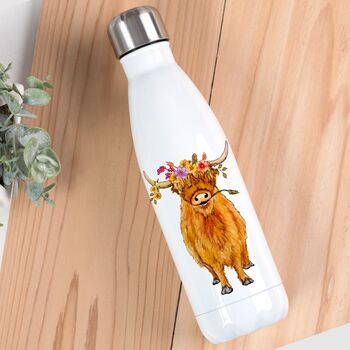 Colourful Cow Water Bottle, 2 of 2