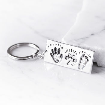 Personalised Hand Foot And Pet Print Key Ring, 3 of 9