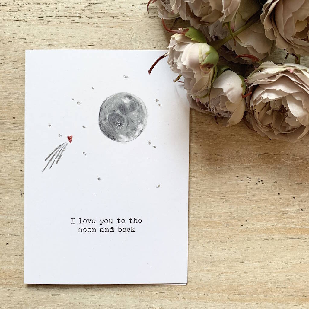 Moon And Back Valentine's Day Card By French Grey Interiors ...