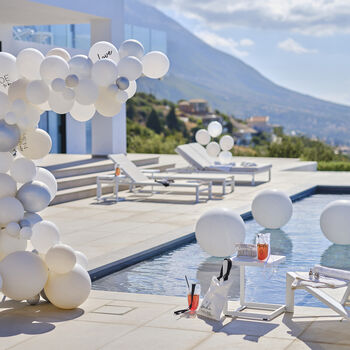 White And Silver Hen Party Balloon Arch Kit, 4 of 4