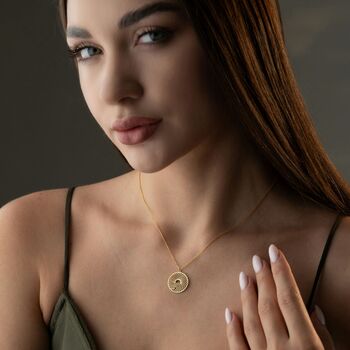 Harmony Flow Wave Sun Necklace, 5 of 11