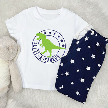 Kids Personalised Dinosaur Pyjamas, 5 of 5