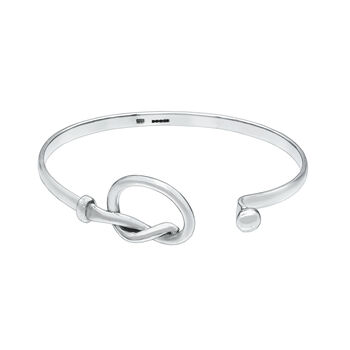 Personalised Silver Knot Bracelet Girlfriend Gift, 5 of 8