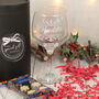 Christmas Reindeer Gin Glass With Chocolate Gift Boxed Set, thumbnail 3 of 6