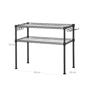 Two Tier Adjustable Microwave Oven Rack, 7 of 7