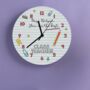 Personalised Thank You Teacher Nursery Classroom Clock, thumbnail 1 of 6