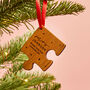 Personalised Teacher Jigsaw Christmas Decoration, thumbnail 1 of 3